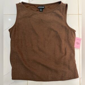 PrettyLittleThing Brown Boat Neck Top